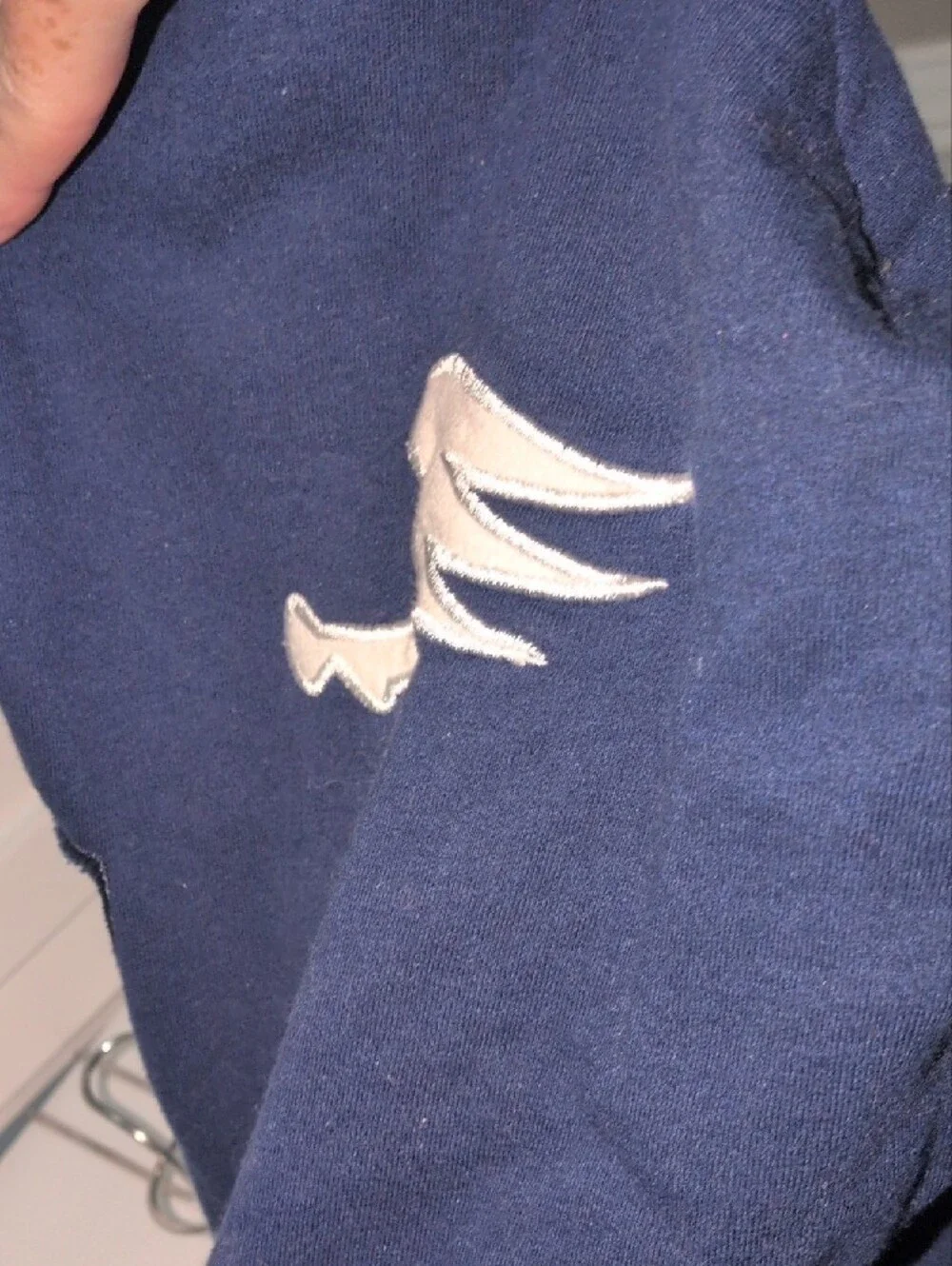 Marvel Captain America Navy & White Logo Zip Hoodie Size Medium
